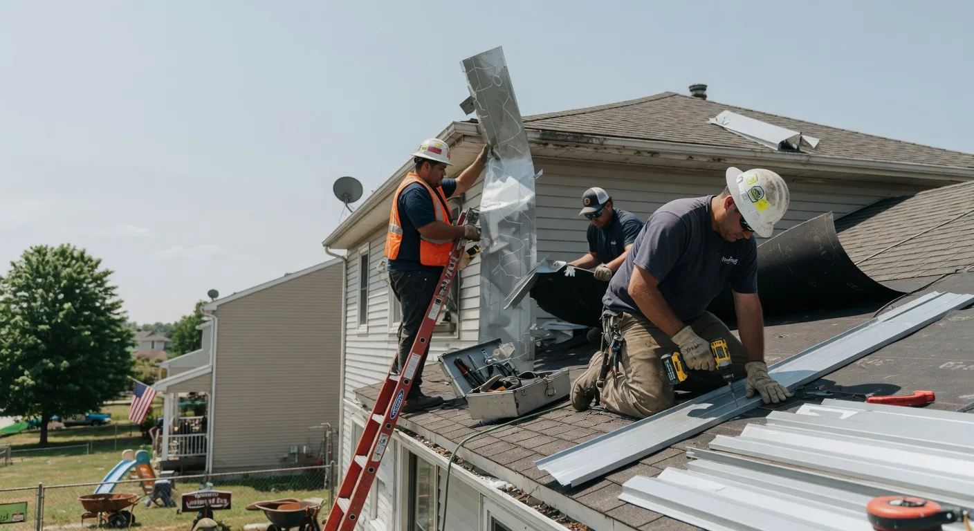 Storm Damage Metal Roof Repair in Green Bay, VA